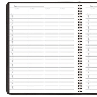 Four-Person Group Undated Daily Appointment Book, 10.88 x 8.5, Black Cover, 12-Month (Jan to Dec): Undated