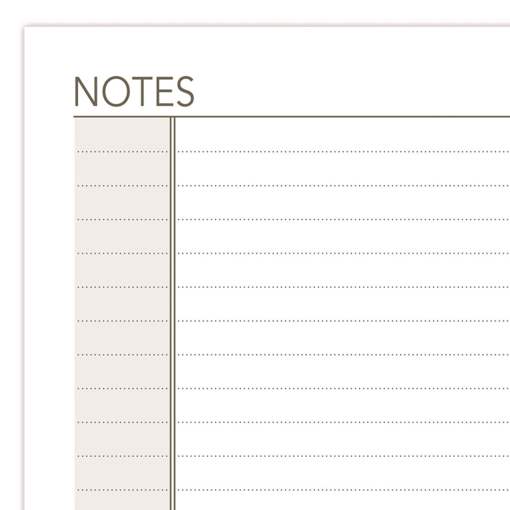 Lined Notes Pages for Planners/Organizers, 6.75 x 3.75, White Sheets, Undated