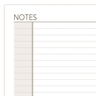 Lined Notes Pages for Planners/Organizers, 6.75 x 3.75, White Sheets, Undated