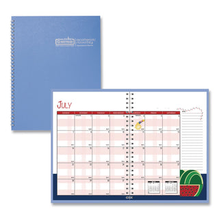 Seasonal Monthly Planner, Seasonal Artwork, 10 x 7, Light Blue Cover, 12-Month (July to June): 2022 to 2023