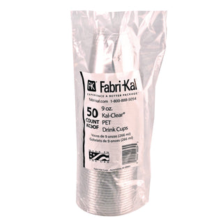Kal-Clear PET Cold Drink Cups, 9 oz, Clear, Old Fashioned, 50/Sleeve, 20 Sleeves/Carton