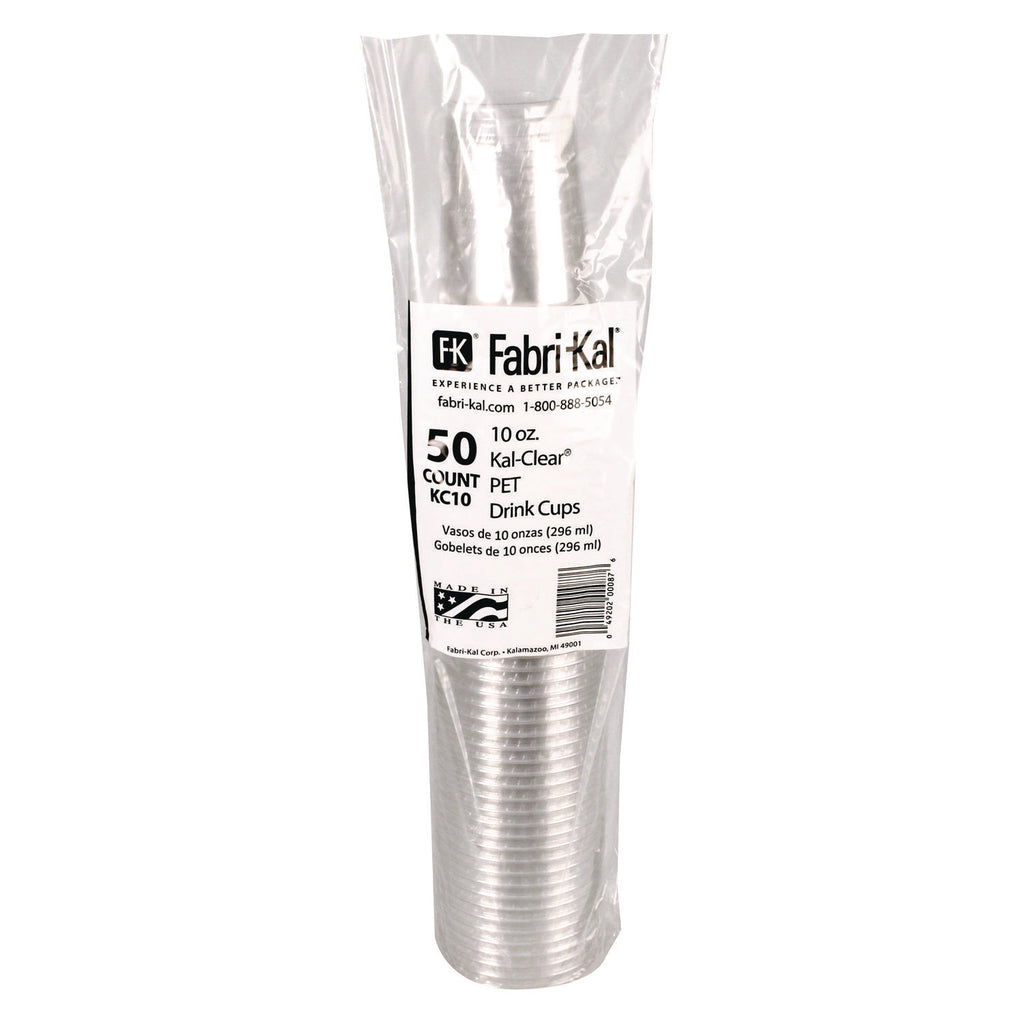 Kal-Clear PET Cold Drink Cups, 10 oz, Clear, 50/Bag, 20 Bags/Carton - 3