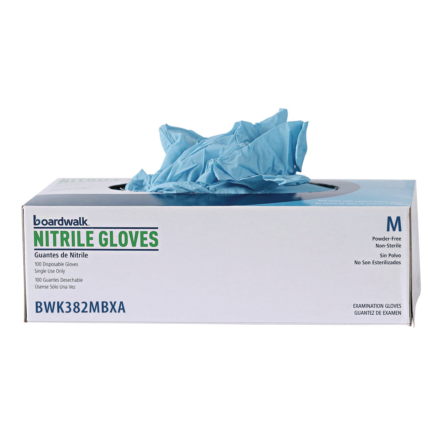 Disposable Examination Nitrile Gloves, Medium, Blue, 5 mil, 1,000/Carton - 3