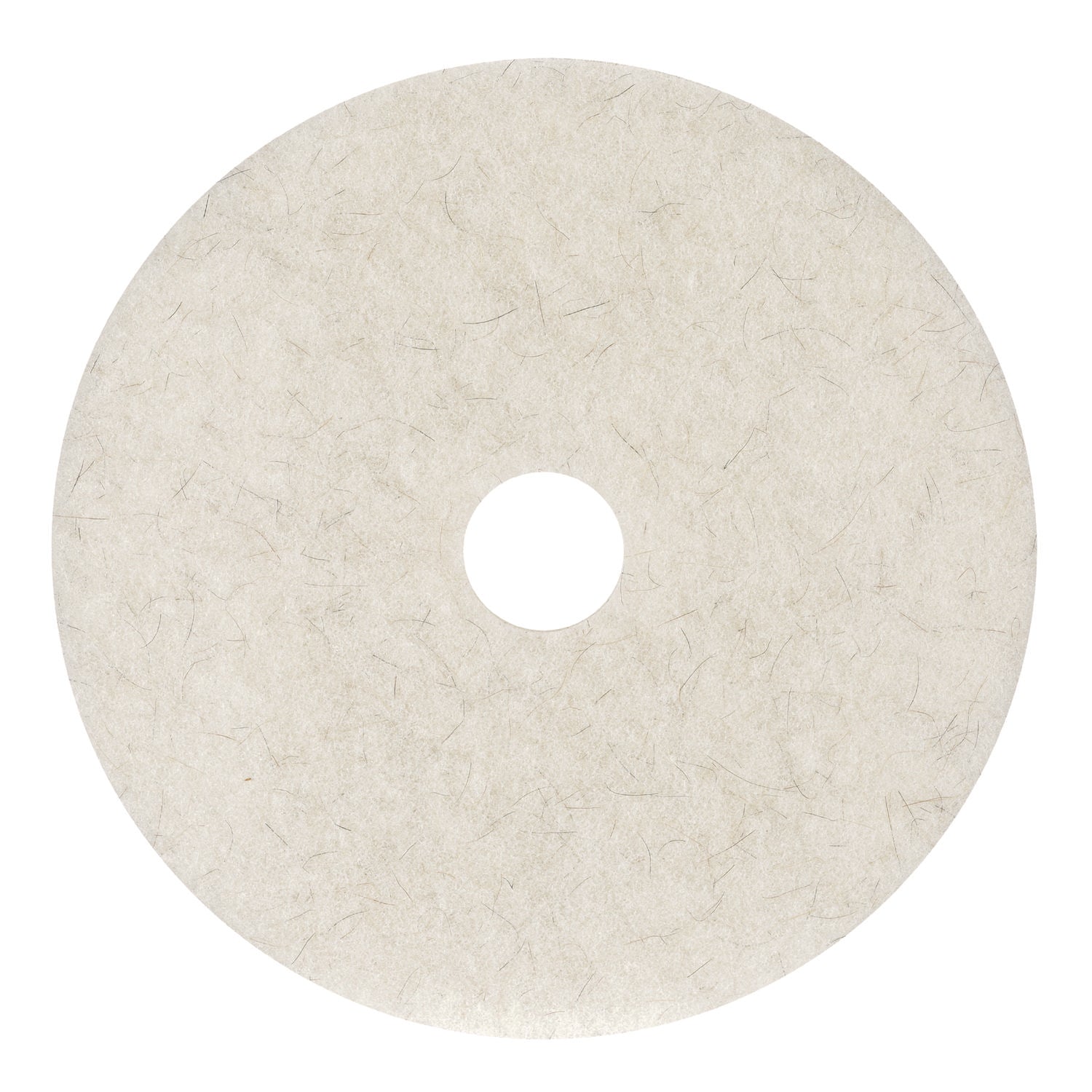 Natural Burnishing Floor Pads, 21" Diameter, White, 5/Carton - 2