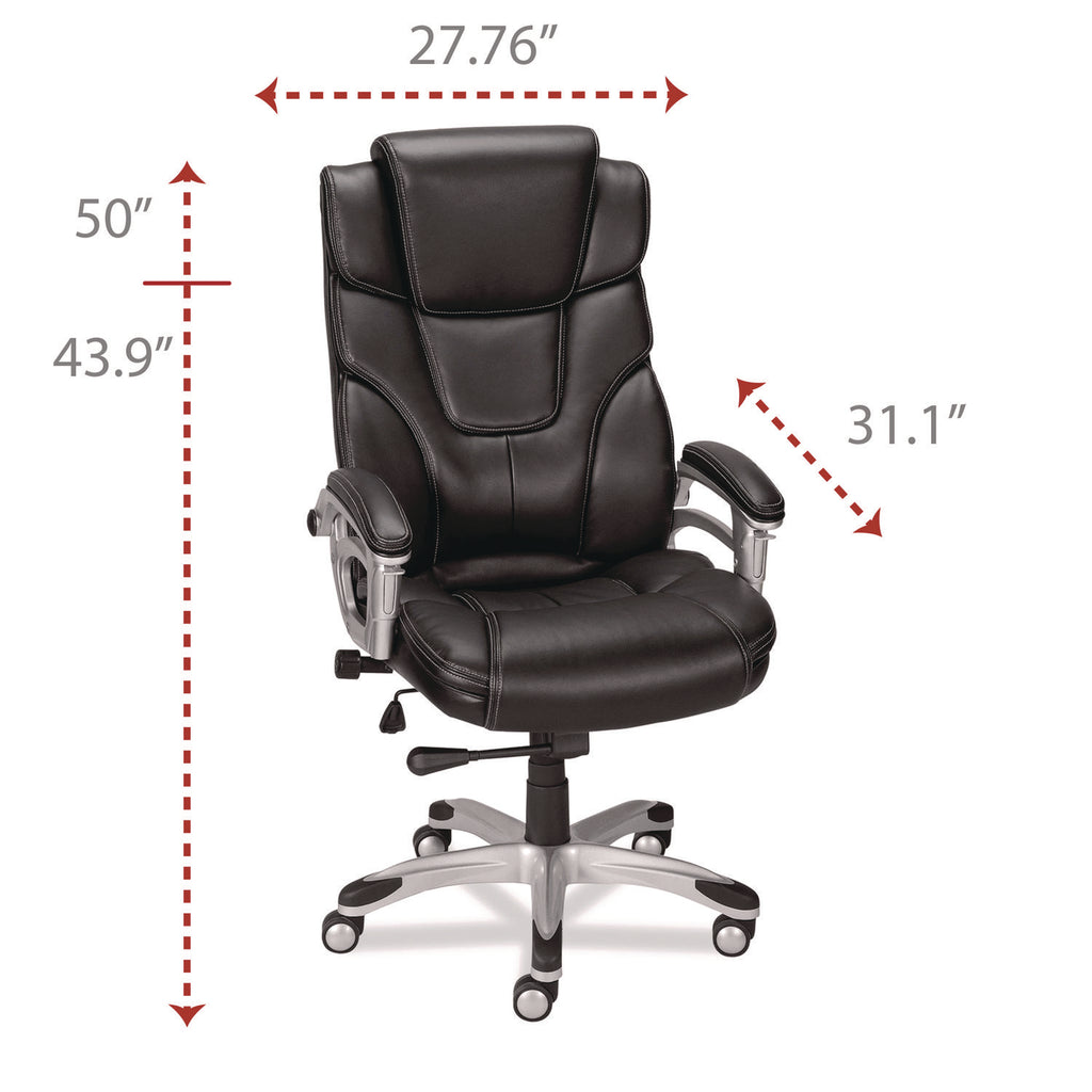 Alera Maurits Highback Chair, Supports Up to 275 lb, Black Seat/Back, Chrome Base - 7