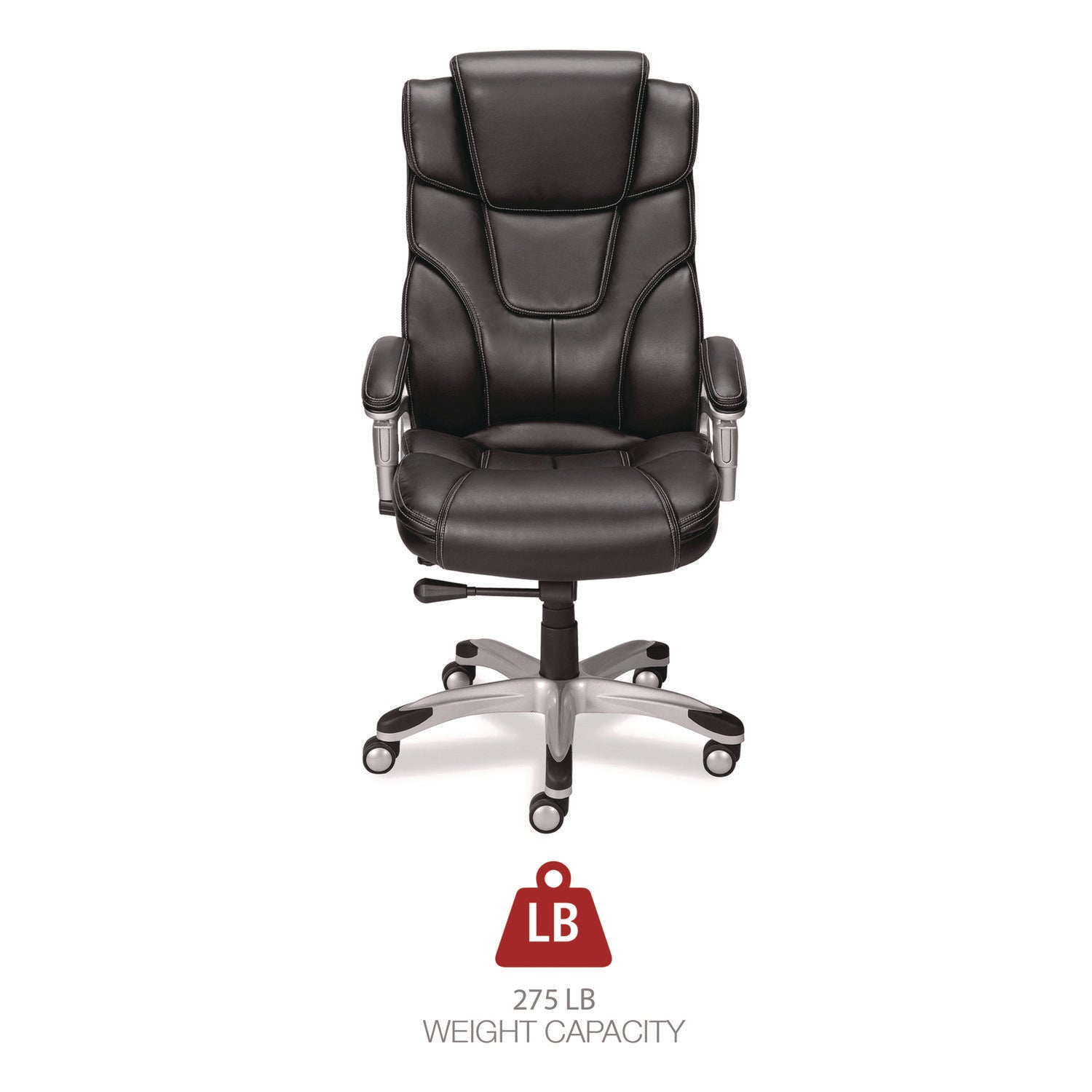 Alera Maurits Highback Chair, Supports Up to 275 lb, Black Seat/Back, Chrome Base - 8