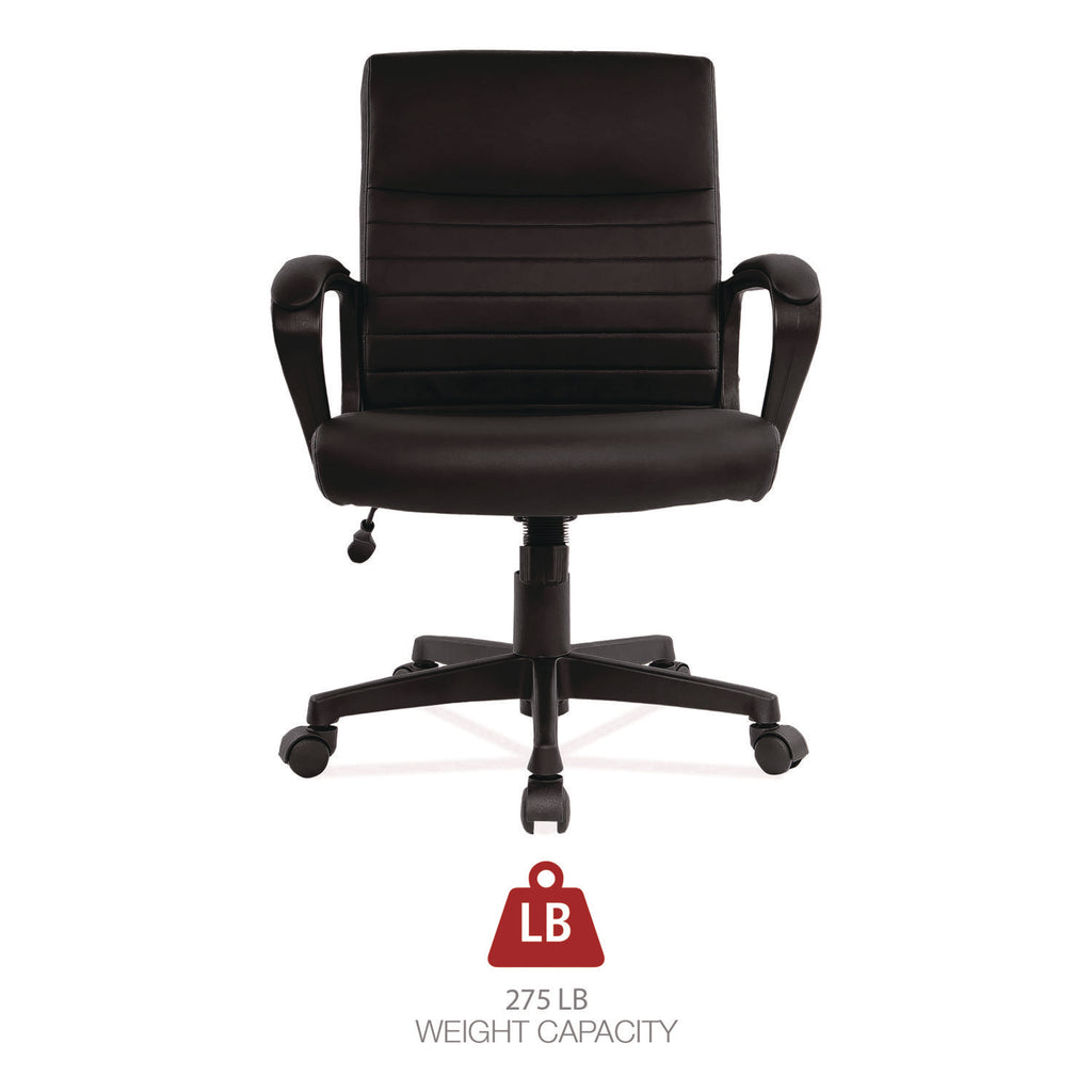 Alera Breich Series Manager Chair, Supports Up to 275 lbs, 16.73" to 20.39" Seat Height, Black Seat/Back, Black Base