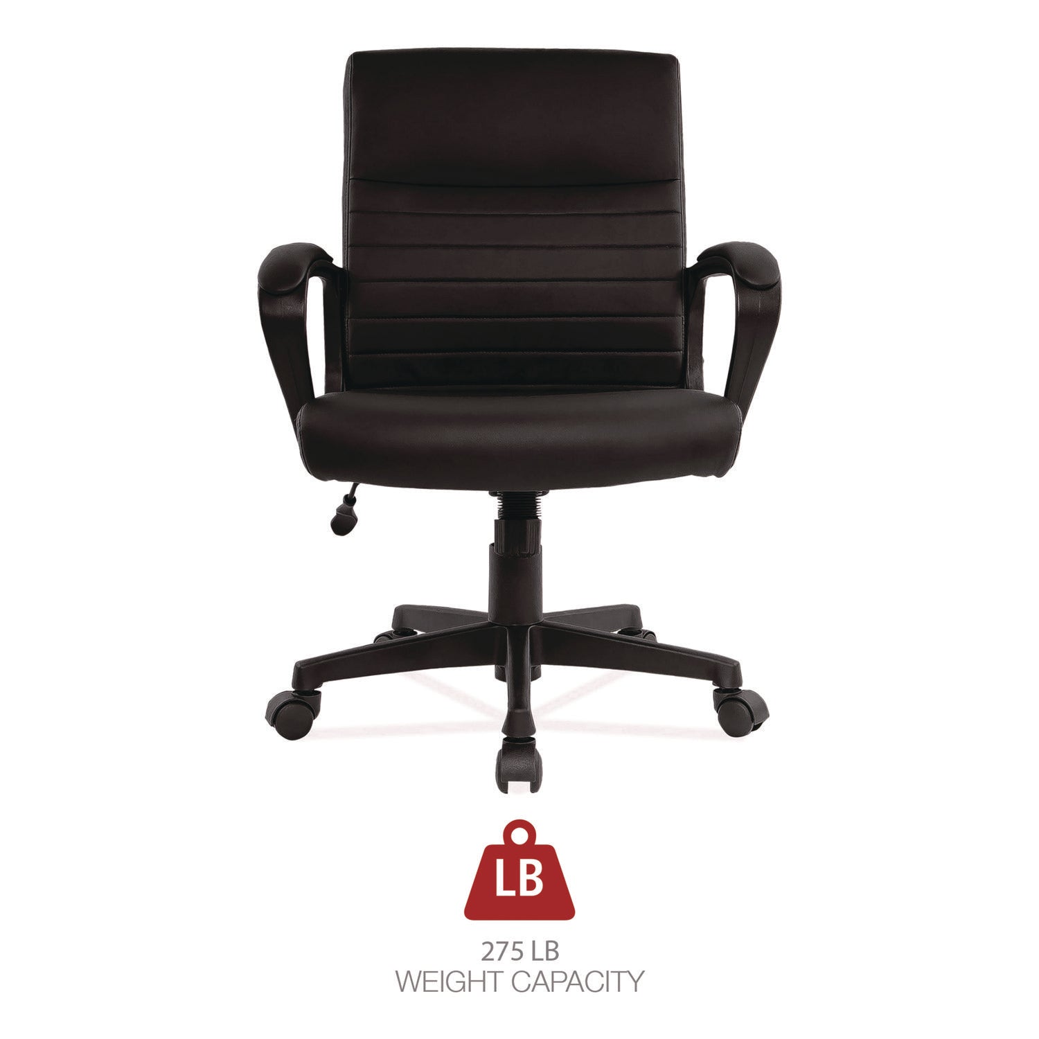 Alera Breich Series Manager Chair, Supports Up to 275 lbs, 16.73" to 20.39" Seat Height, Black Seat/Back, Black Base