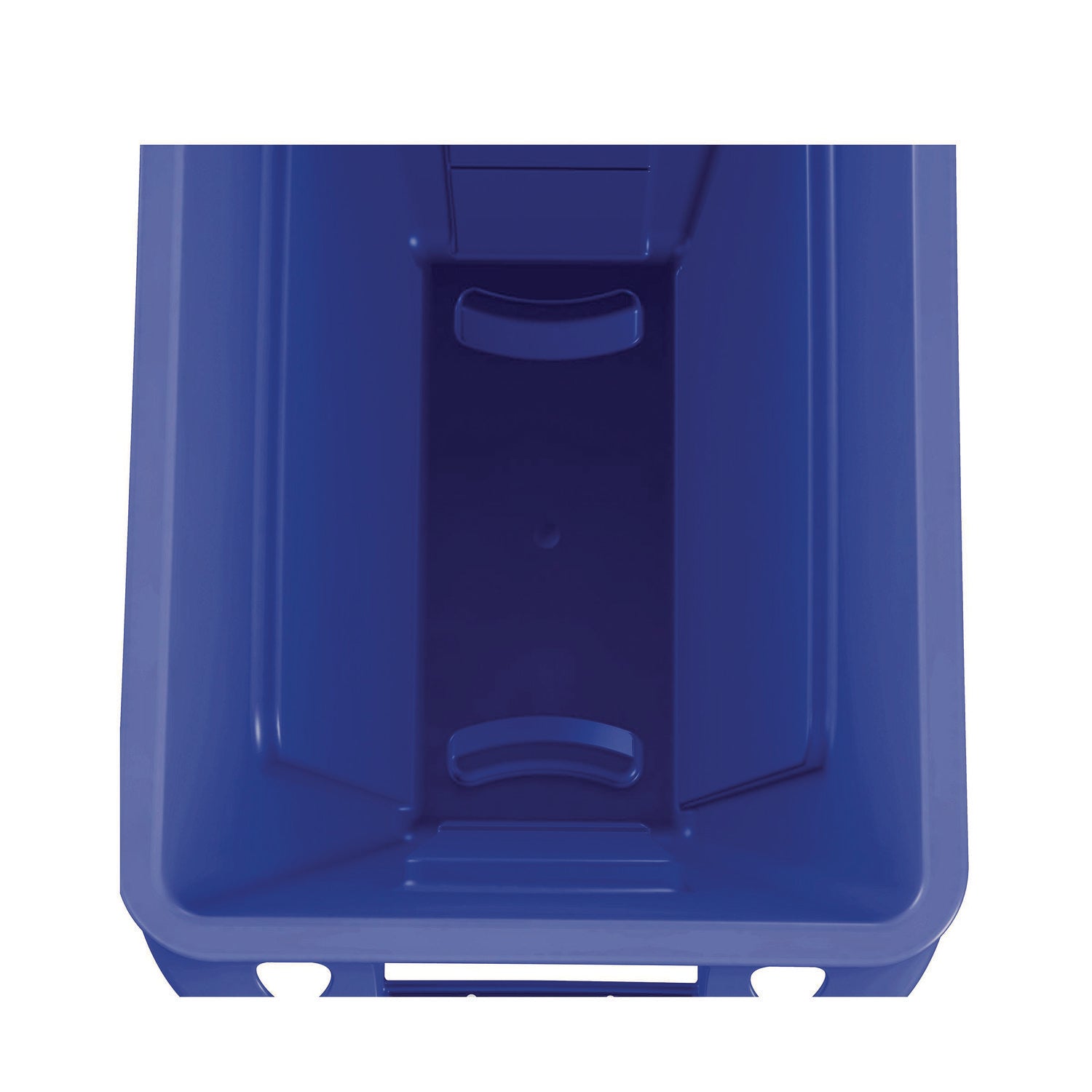 Slim Jim Plastic Recycling Container with Venting Channels, 23 gal, Plastic, Blue - 4