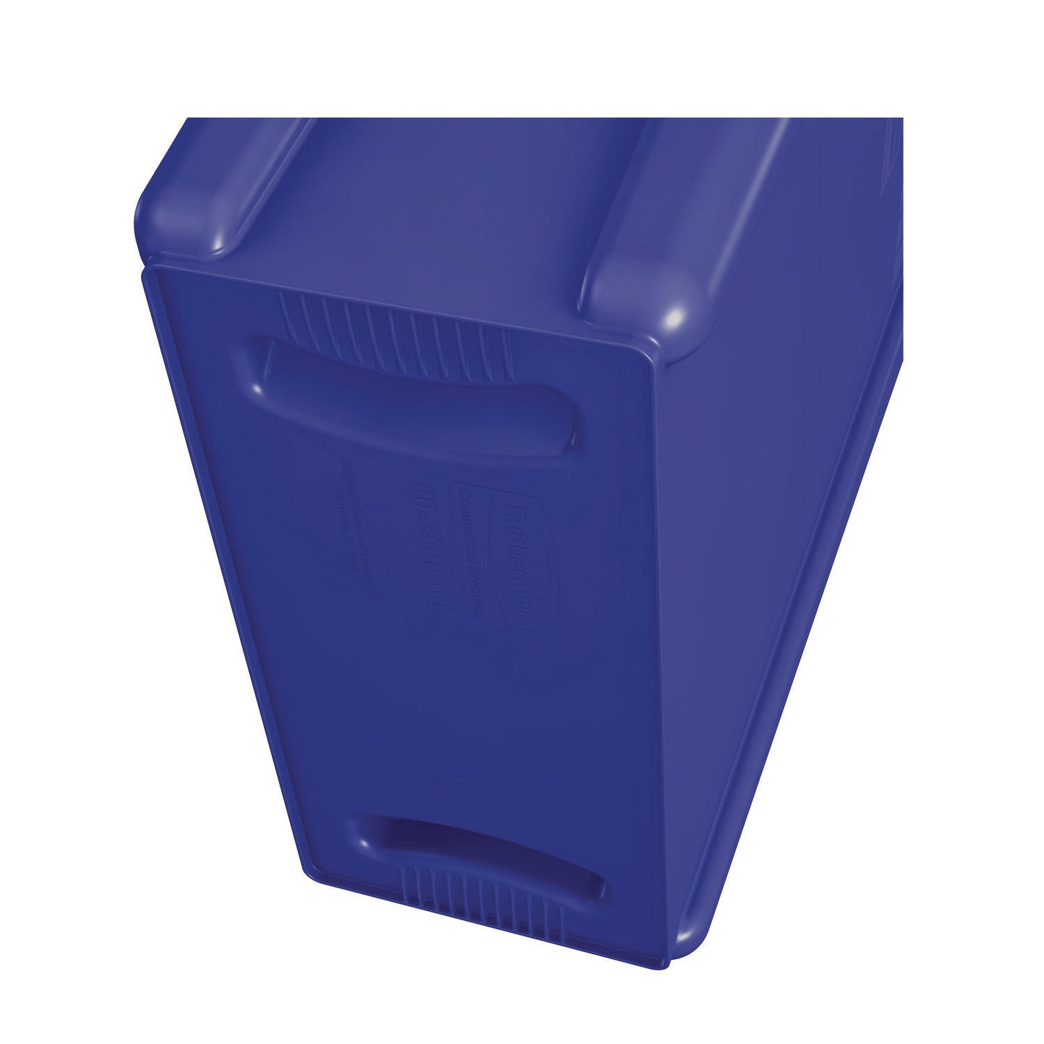 Slim Jim Plastic Recycling Container with Venting Channels, 23 gal, Plastic, Blue - 6