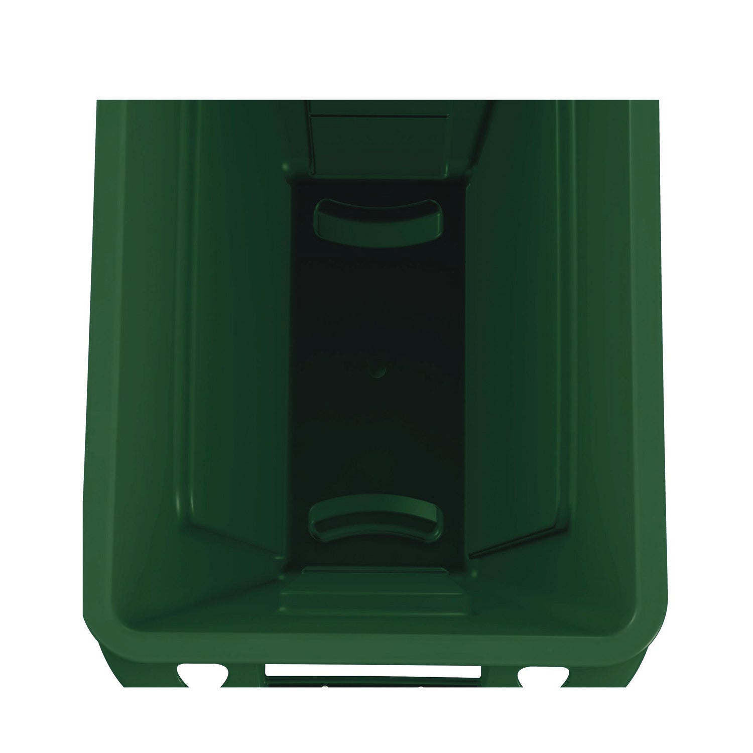 Slim Jim Plastic Recycling Container with Venting Channels, 23 gal, Plastic, Green - 5