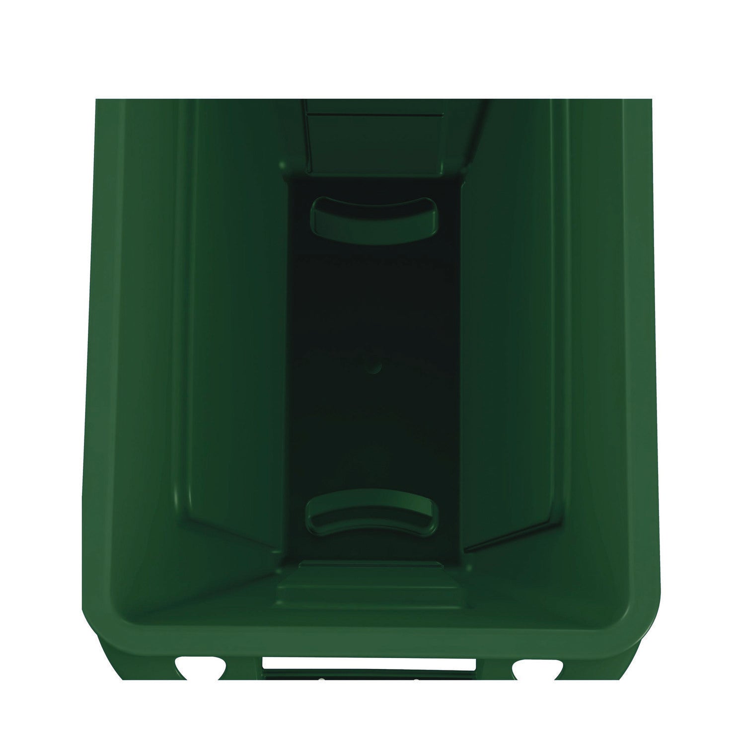 Slim Jim Plastic Recycling Container with Venting Channels, 23 gal, Plastic, Green