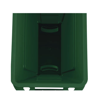 Slim Jim Plastic Recycling Container with Venting Channels, 23 gal, Plastic, Green