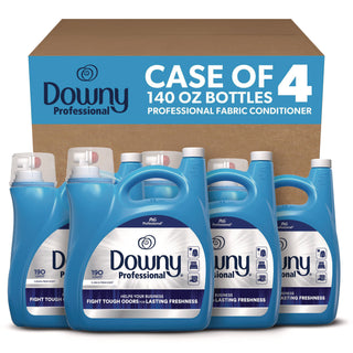 Commercial Liquid Fabric Softener, Clean and Fresh Scent, 140 oz Pour Bottle, 4/Carton - 1