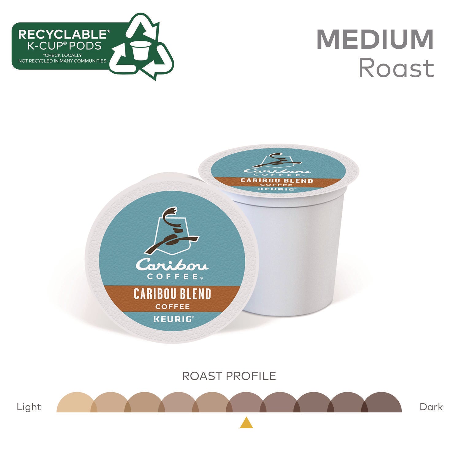 Caribou Blend Coffee K-Cups, 24/Box - 5