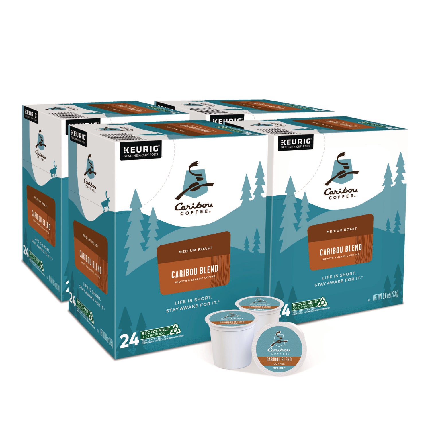 Caribou Blend Coffee K-Cups, 96/Carton - 1