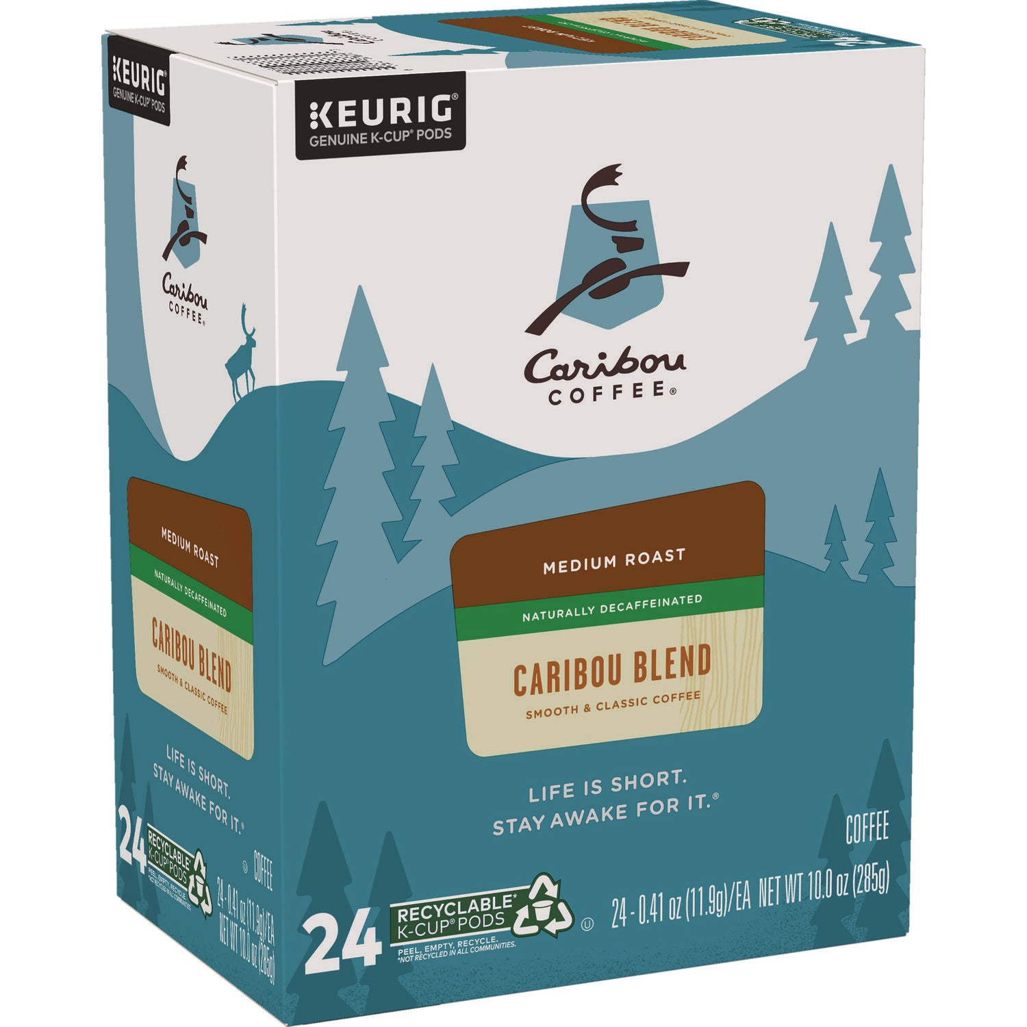 Caribou Blend Decaf Coffee K-Cups, 24/Box - 1