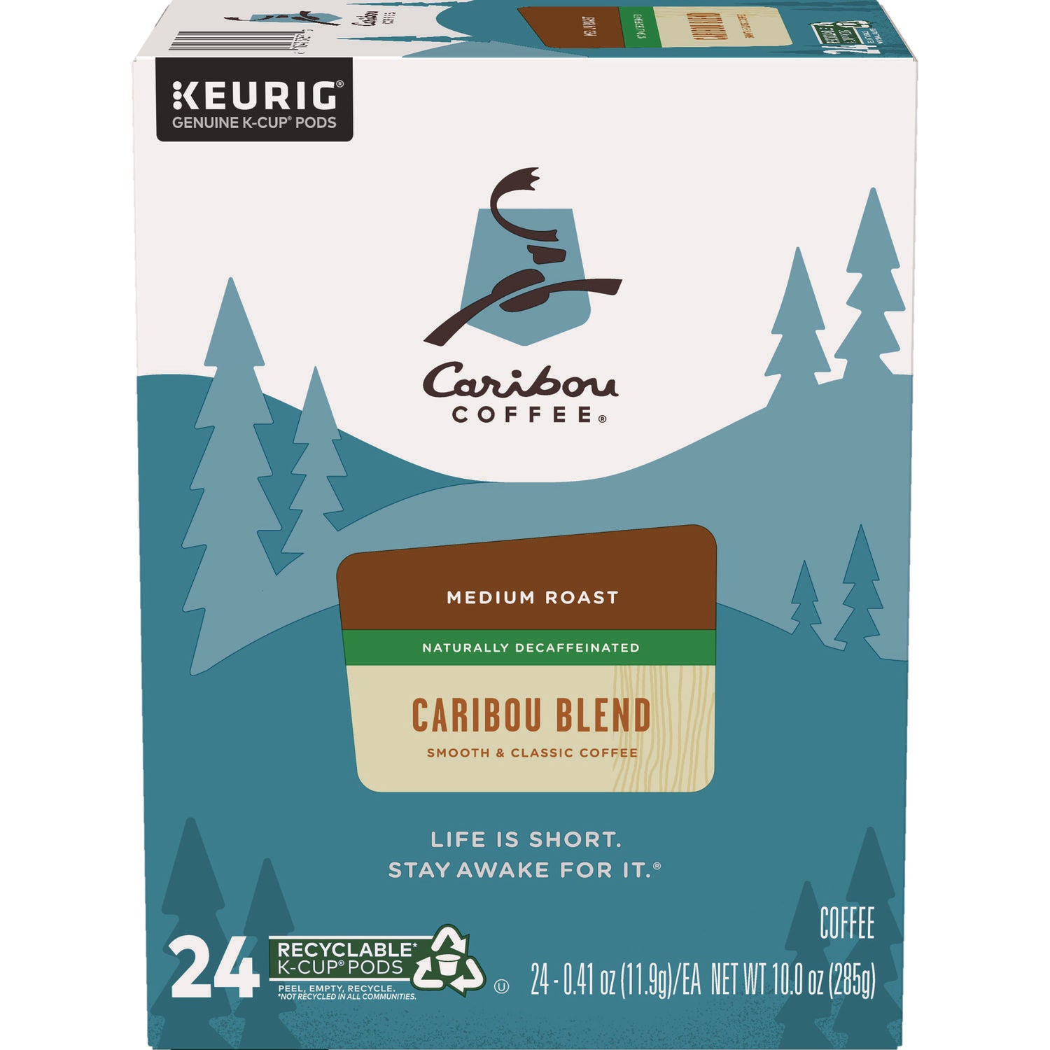 Caribou Blend Decaf Coffee K-Cups, 24/Box - 2