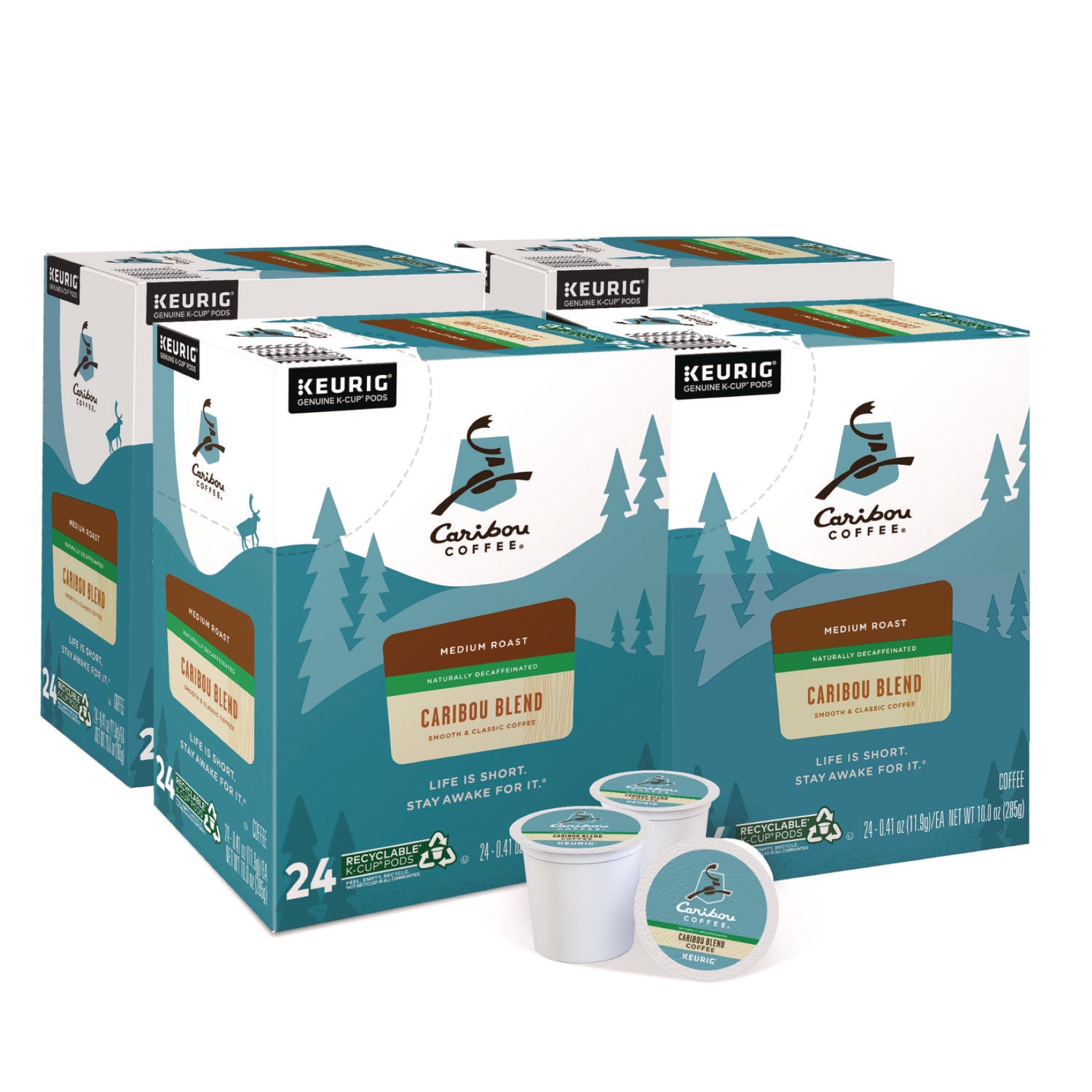 Caribou Blend Decaf Coffee K-Cups, 96/Carton - 1