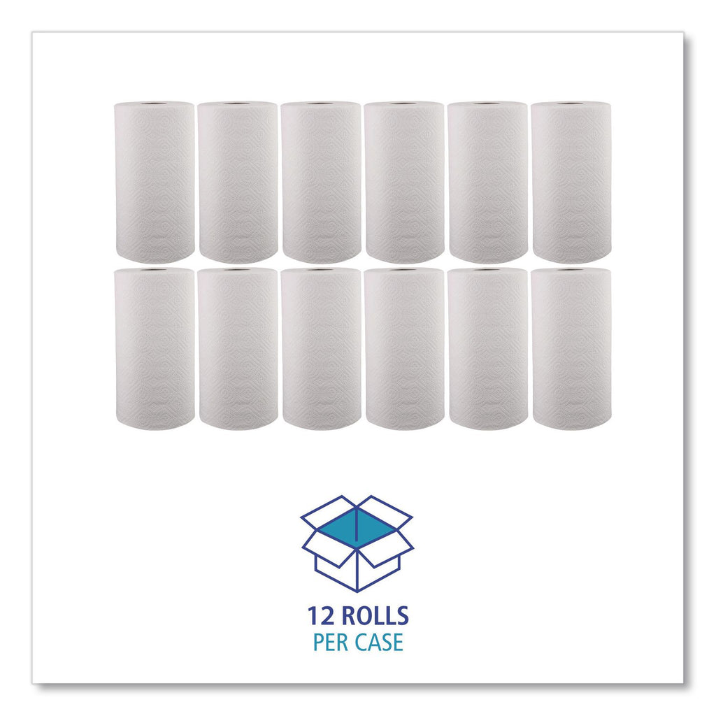 Kitchen Roll Towel, 2-Ply, 11 x 8.5, White, 250/Roll, 12 Rolls/Carton
