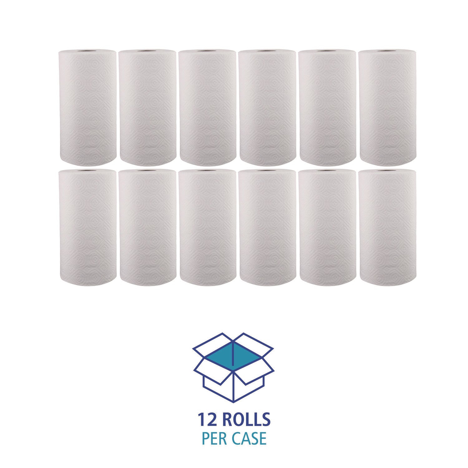 Kitchen Roll Towel, 2-Ply, 11 x 8.5, White, 250/Roll, 12 Rolls/Carton - 5