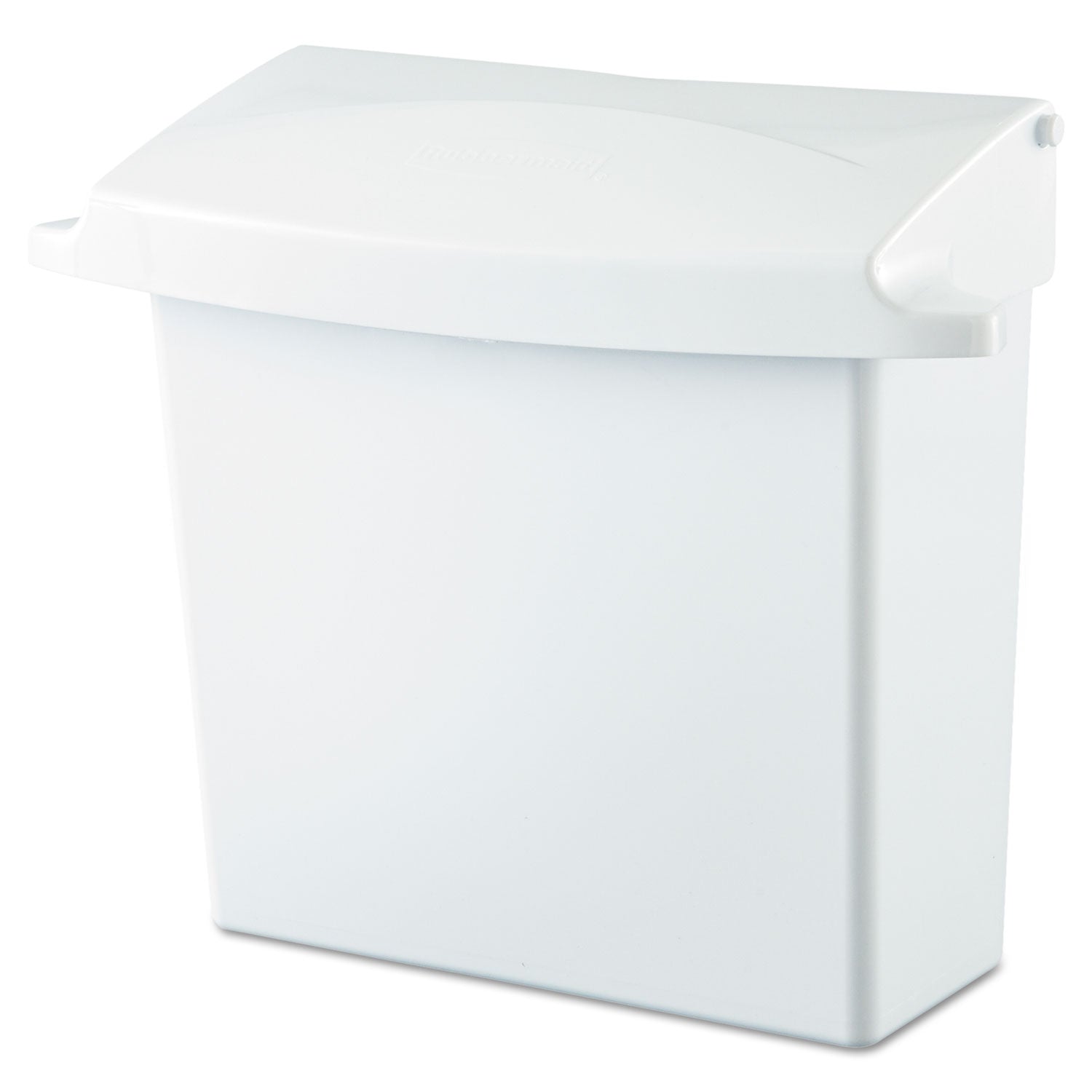 Sanitary Napkin Receptacle with Rigid Liner, Plastic, White - 1