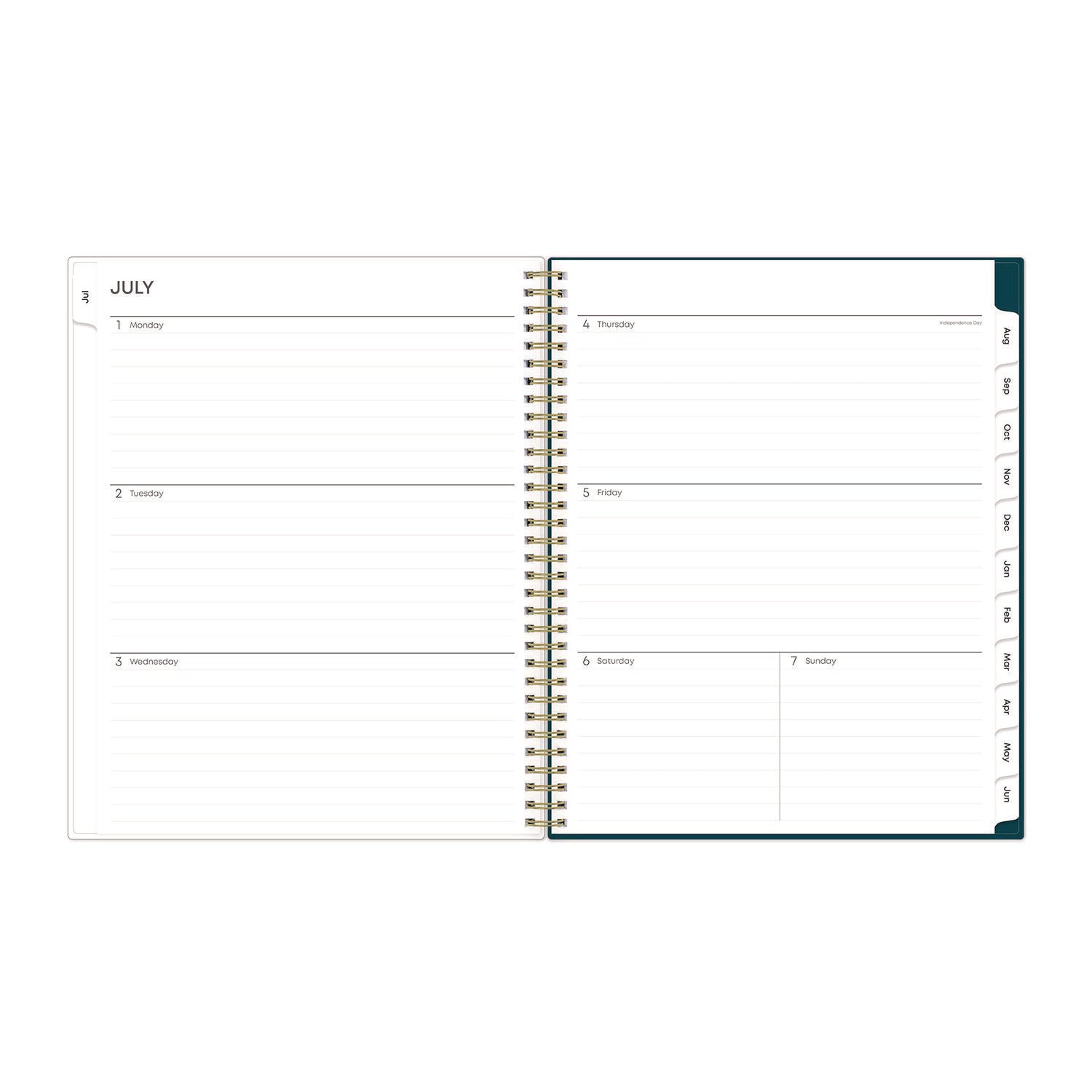 Greta Academic Year Weekly/Monthly Planner, Greta Floral Artwork, 11.5 x 8, Green Cover, 12-Month (July-June): 2022-2023 - 3