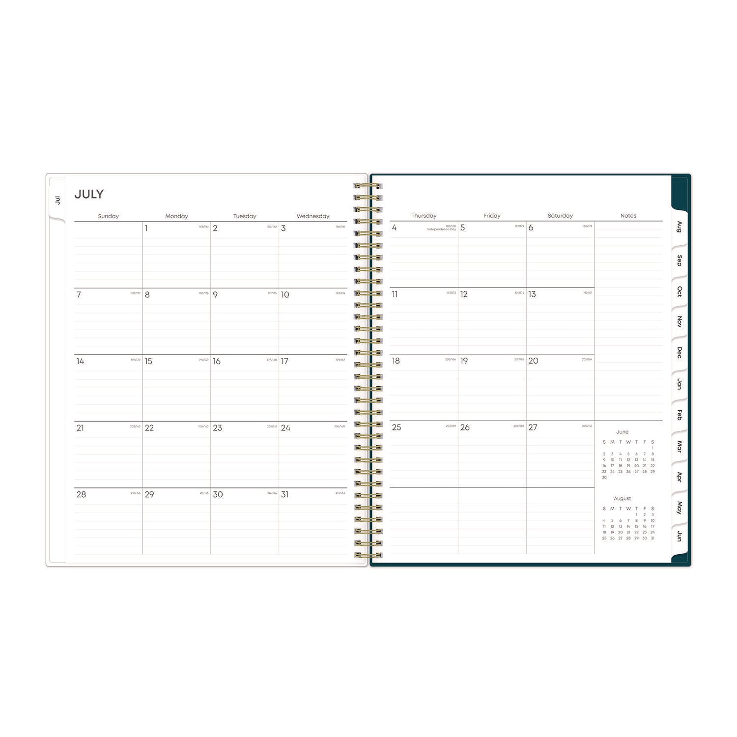 Greta Academic Year Weekly/Monthly Planner, Greta Floral Artwork, 11.5 x 8, Green Cover, 12-Month (July-June): 2022-2023 - 4
