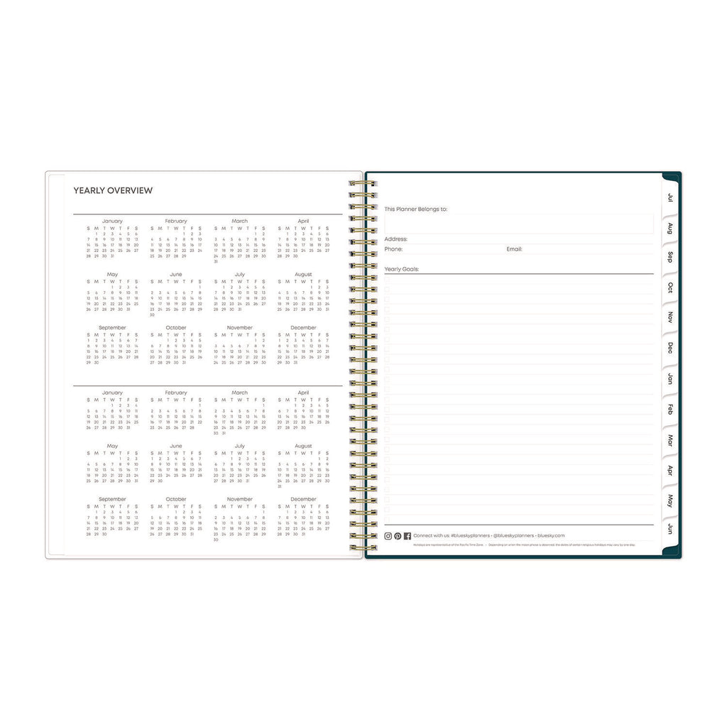 Greta Academic Year Weekly/Monthly Planner, Greta Floral Artwork, 11.5 x 8, Green Cover, 12-Month (July-June): 2022-2023 - 5