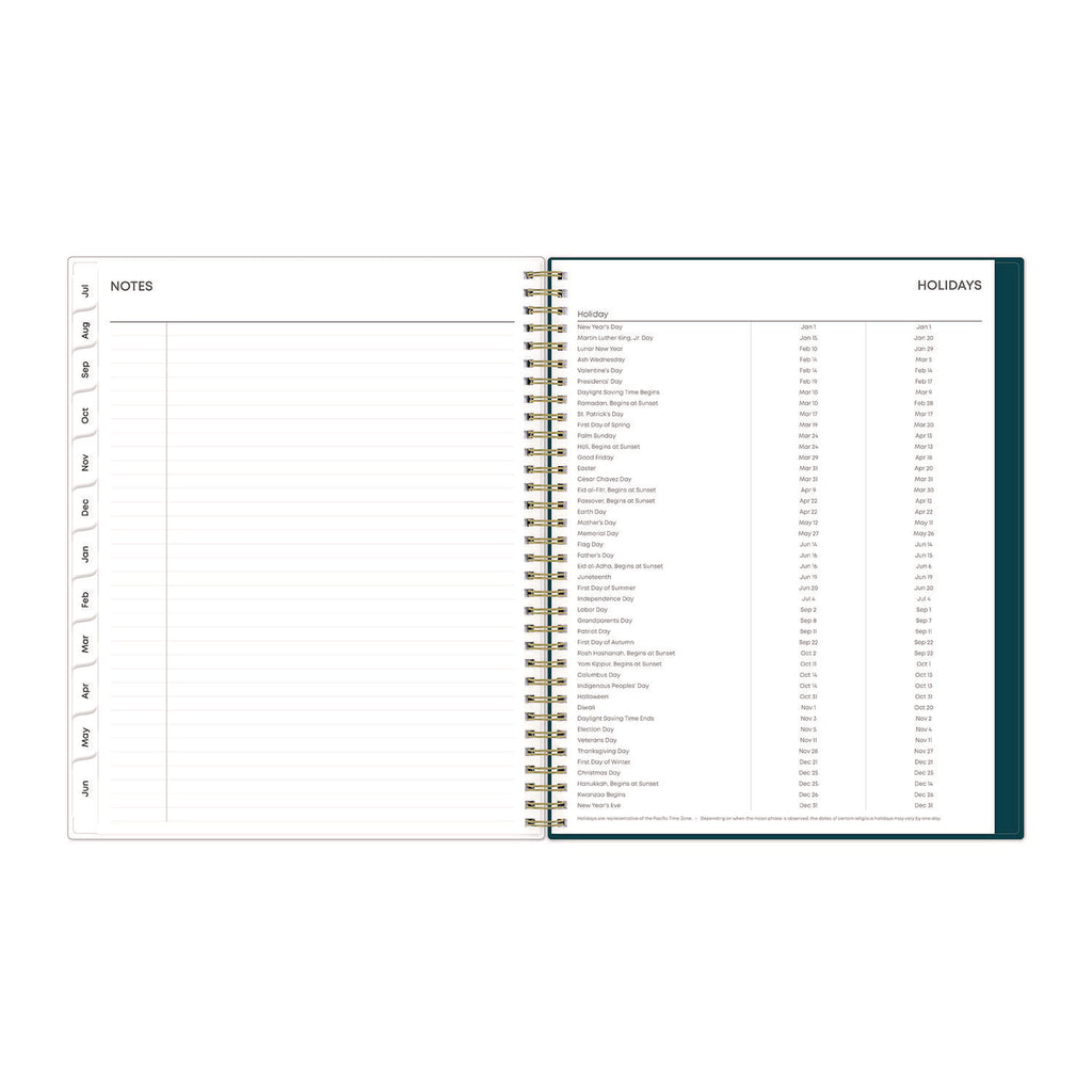Greta Academic Year Weekly/Monthly Planner, Greta Floral Artwork, 11.5 x 8, Green Cover, 12-Month (July-June): 2022-2023 - 7