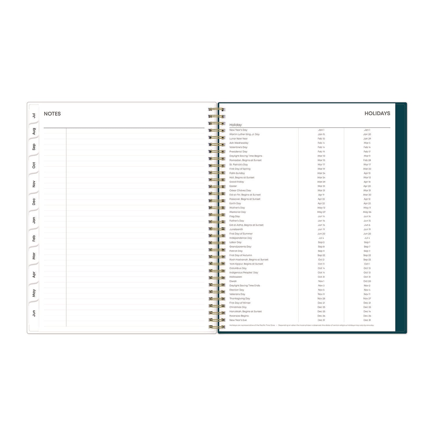 Greta Academic Year Weekly/Monthly Planner, Greta Floral Artwork, 11.5 x 8, Green Cover, 12-Month (July-June): 2022-2023 - 7
