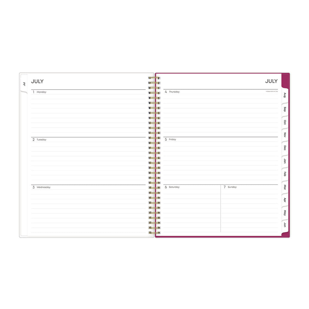 Mahalo Academic Year Create-Your-Own Cover Weekly/Monthly Planner, Floral Artwork, 11 x 8.5, 12-Month (July-June): 2023-2024