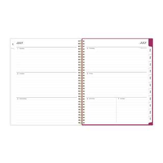 Mahalo Academic Year Create-Your-Own Cover Weekly/Monthly Planner, Floral Artwork, 11 x 8.5, 12-Month (July-June): 2023-2024