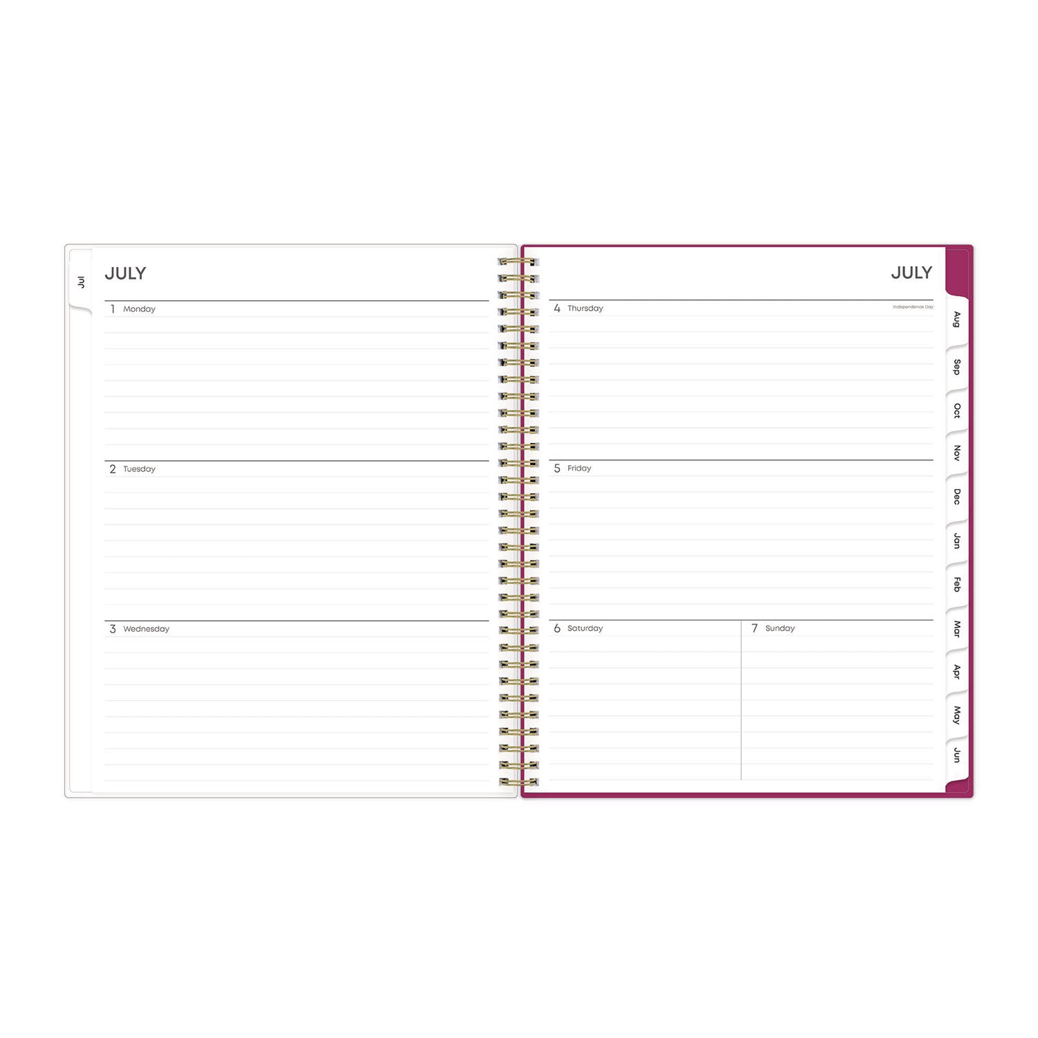 Mahalo Academic Year Create-Your-Own Cover Weekly/Monthly Planner, Floral Artwork, 11 x 8.5, 12-Month (July-June): 2023-2024