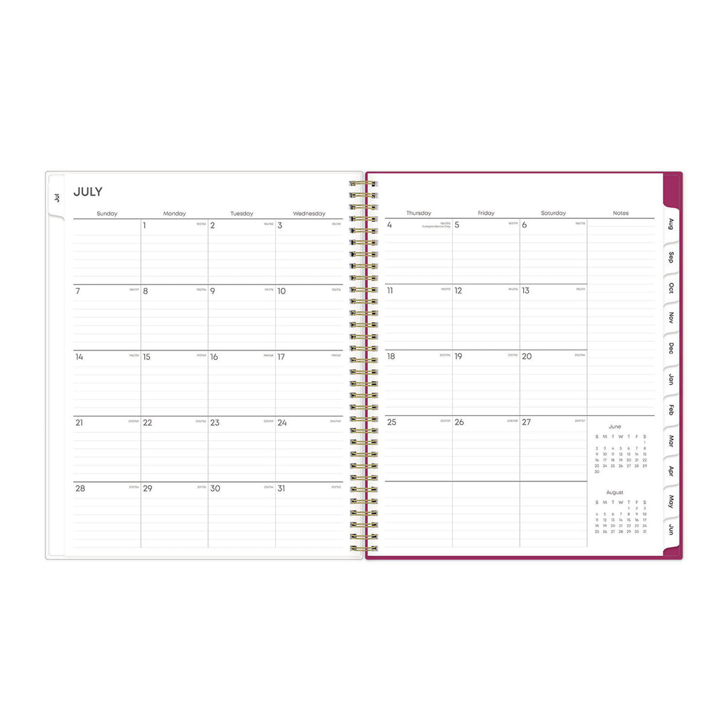Mahalo Academic Year Create-Your-Own Cover Weekly/Monthly Planner, Floral Artwork, 11 x 8.5, 12-Month (July-June): 2023-2024