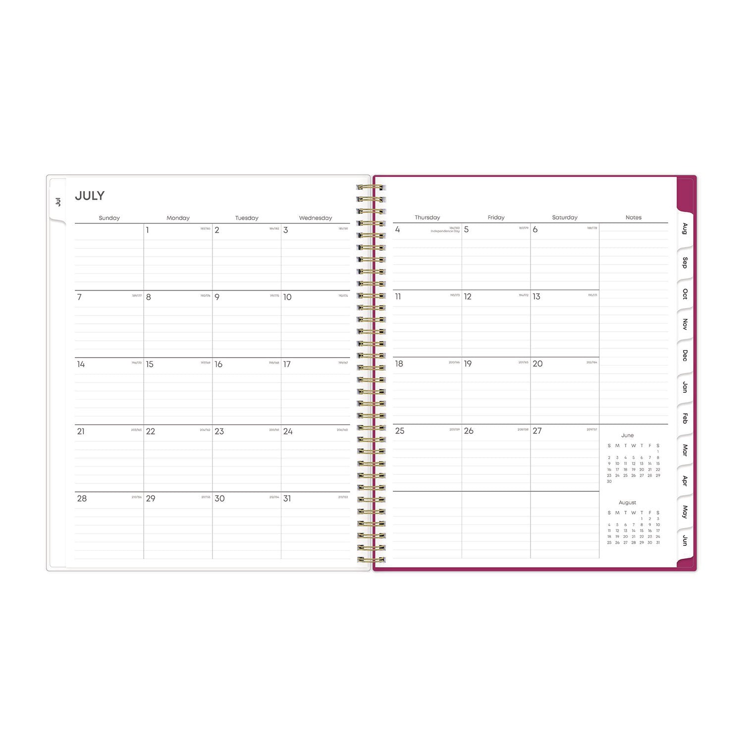 Mahalo Academic Year Create-Your-Own Cover Weekly/Monthly Planner, Floral Artwork, 11 x 8.5, 12-Month (July-June): 2023-2024