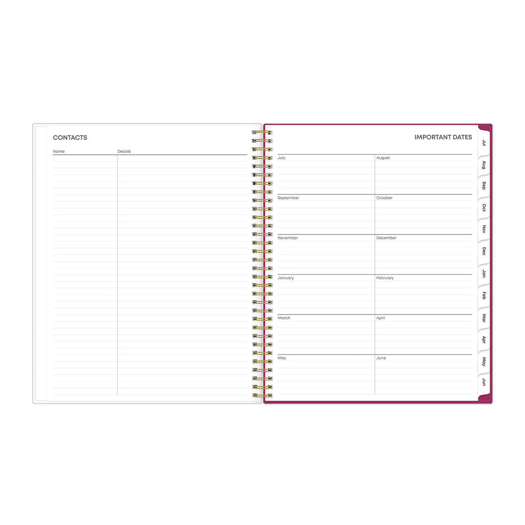 Mahalo Academic Year Create-Your-Own Cover Weekly/Monthly Planner, Floral Artwork, 11 x 8.5, 12-Month (July-June): 2023-2024