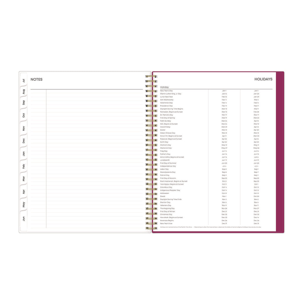 Mahalo Academic Year Create-Your-Own Cover Weekly/Monthly Planner, Floral Artwork, 11 x 8.5, 12-Month (July-June): 2023-2024