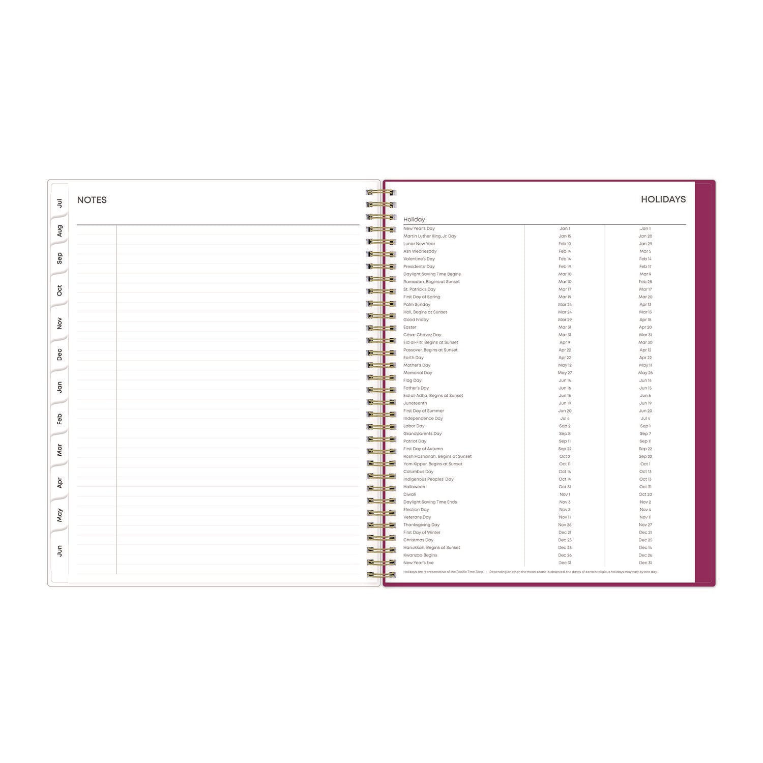 Mahalo Academic Year Create-Your-Own Cover Weekly/Monthly Planner, Floral Artwork, 11 x 8.5, 12-Month (July-June): 2023-2024