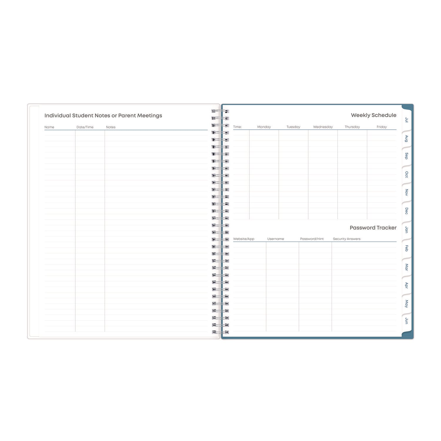 Teacher Dots Academic Year Create-Your-Own Cover Weekly/Monthly Planner, 11 x 8.5, 12-Month (July to June): 2023 to 2024