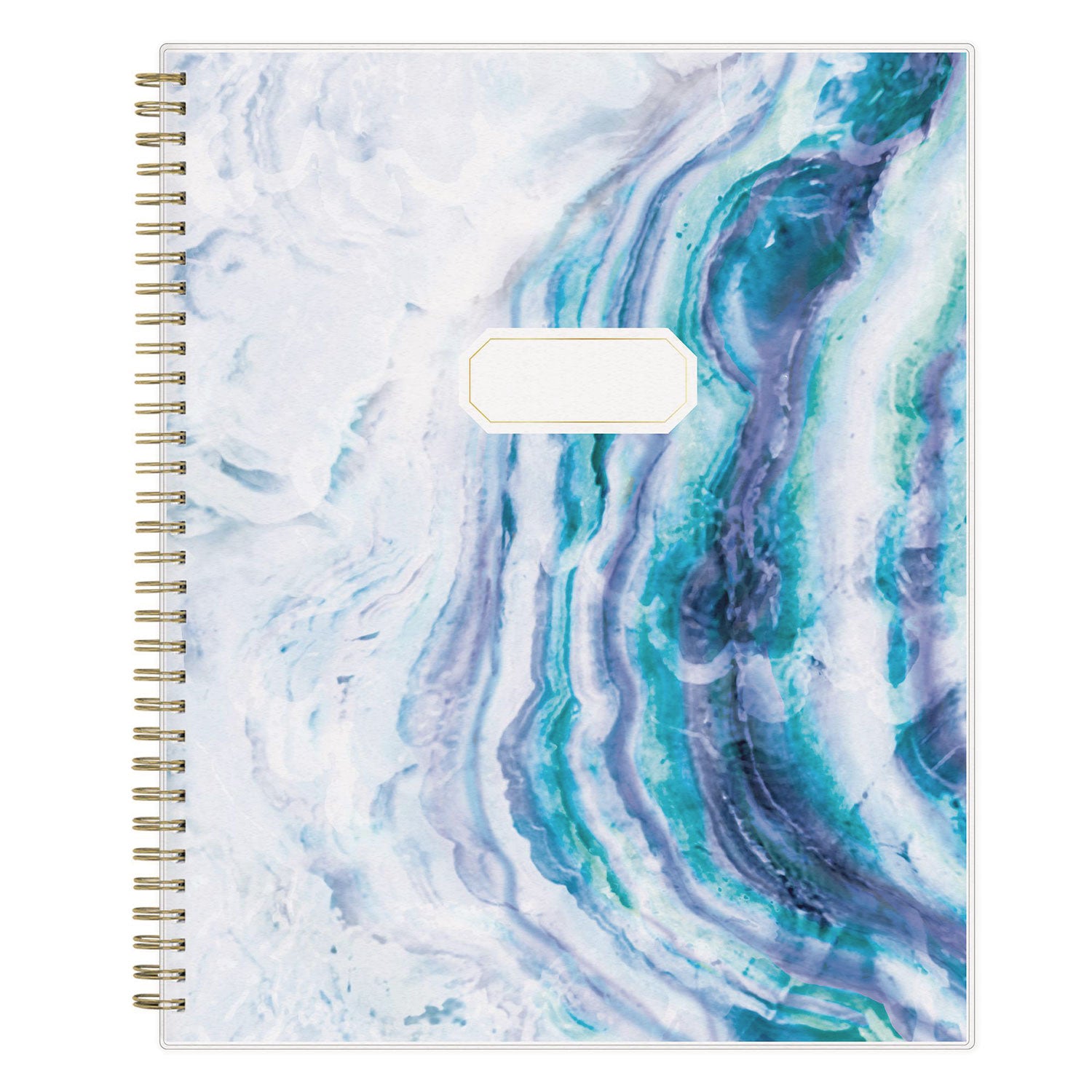 Gemma Academic Year Weekly/Monthly Planner, Geode Artwork, 11 x 8.5, Blue/Purple Cover, 12-Month (July-June): 2023-2024