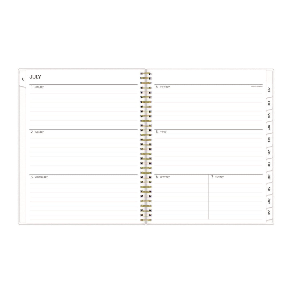 Gemma Academic Year Weekly/Monthly Planner, Geode Artwork, 11 x 8.5, Blue/Purple Cover, 12-Month (July-June): 2023-2024