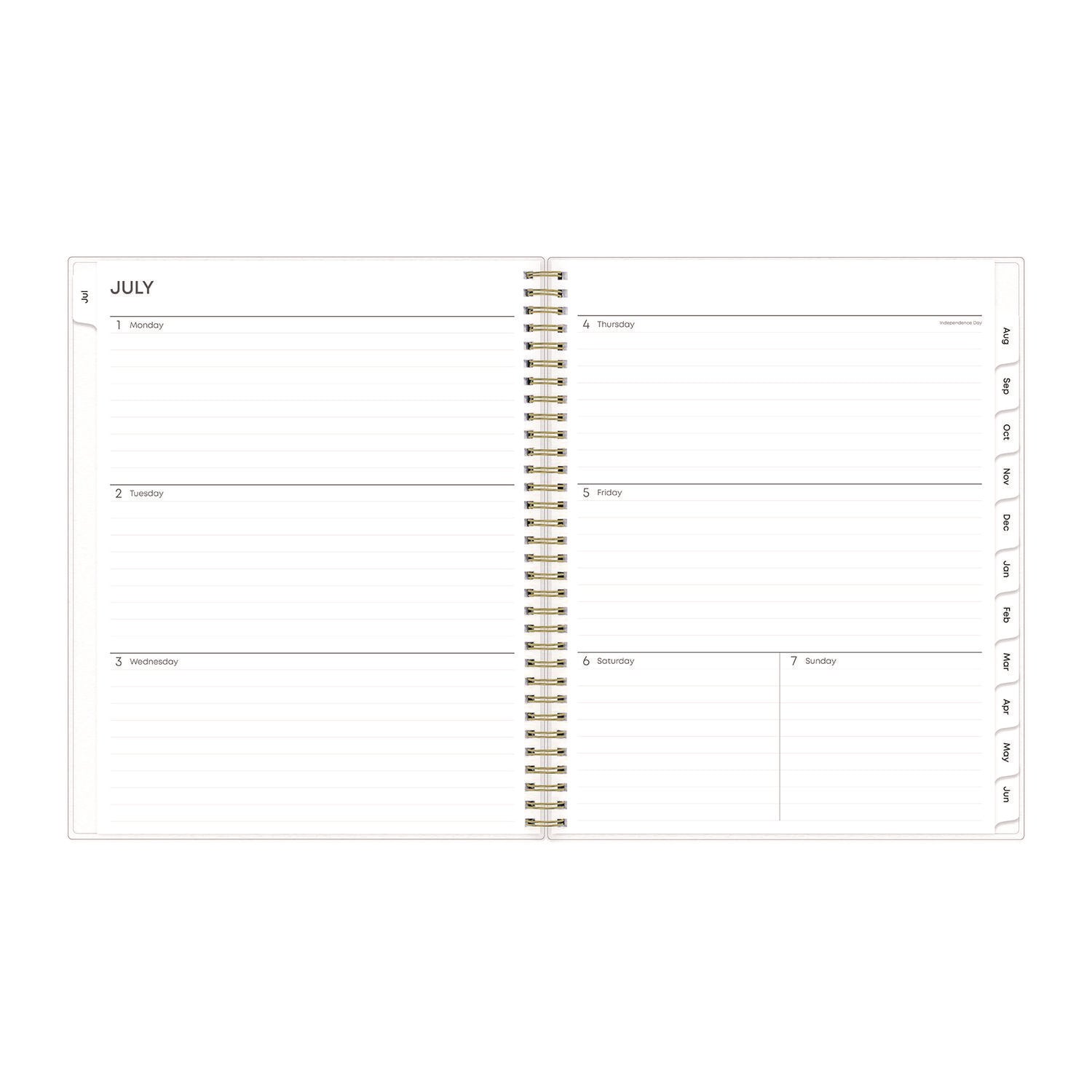 Gemma Academic Year Weekly/Monthly Planner, Geode Artwork, 11 x 8.5, Blue/Purple Cover, 12-Month (July-June): 2023-2024