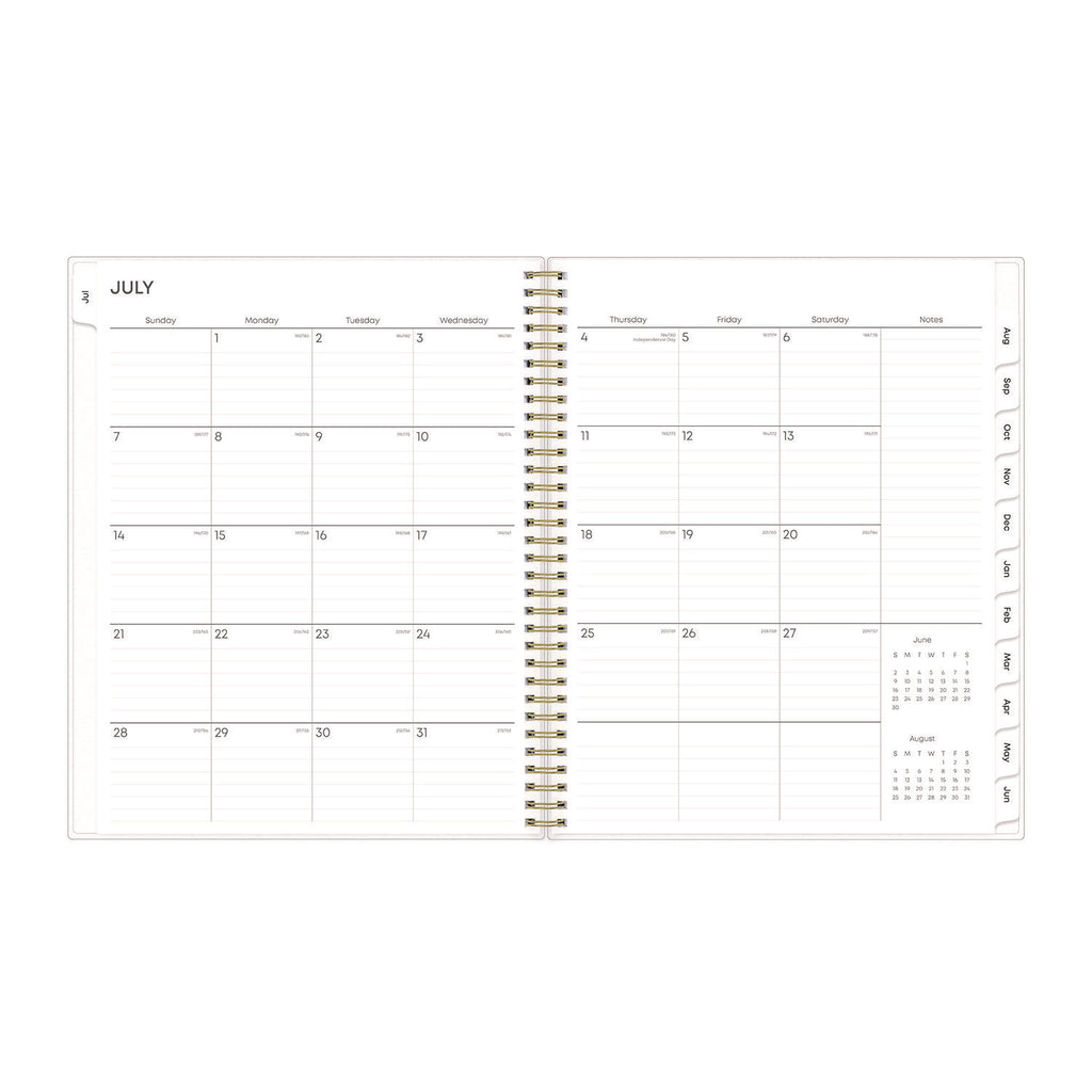 Gemma Academic Year Weekly/Monthly Planner, Geode Artwork, 11 x 8.5, Blue/Purple Cover, 12-Month (July-June): 2023-2024