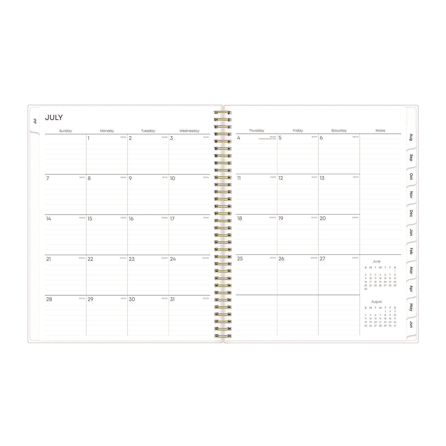Gemma Academic Year Weekly/Monthly Planner, Geode Artwork, 11 x 8.5, Blue/Purple Cover, 12-Month (July-June): 2023-2024