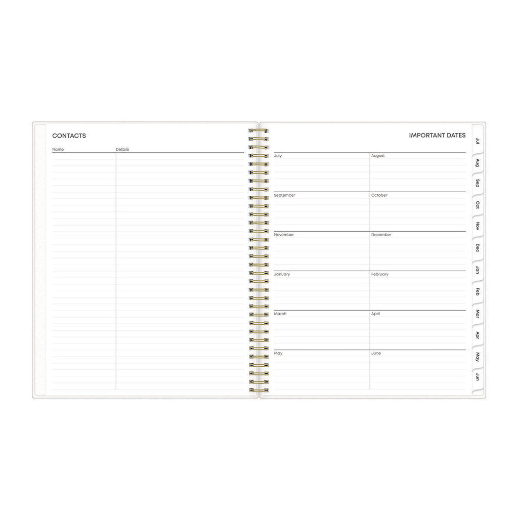 Gemma Academic Year Weekly/Monthly Planner, Geode Artwork, 11 x 8.5, Blue/Purple Cover, 12-Month (July-June): 2023-2024