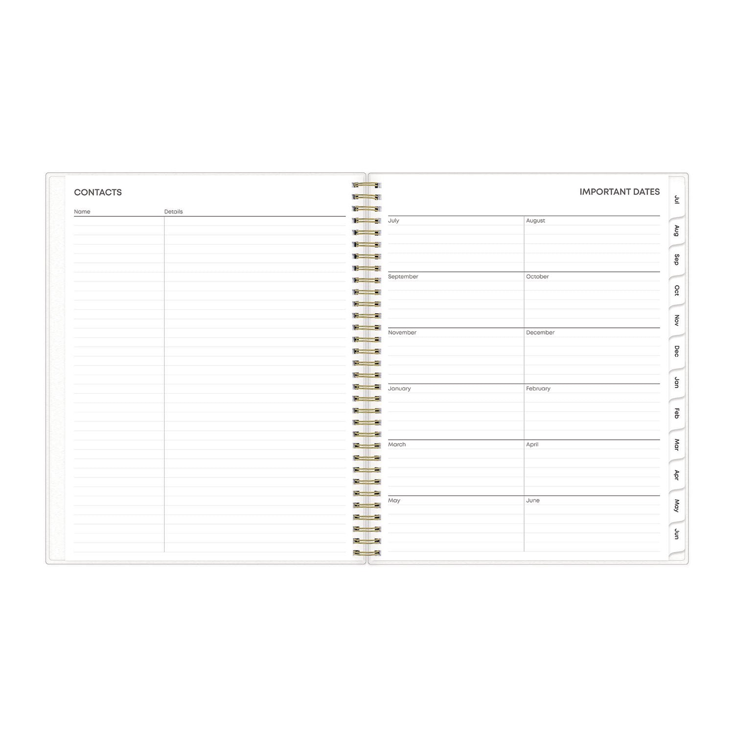 Gemma Academic Year Weekly/Monthly Planner, Geode Artwork, 11 x 8.5, Blue/Purple Cover, 12-Month (July-June): 2023-2024