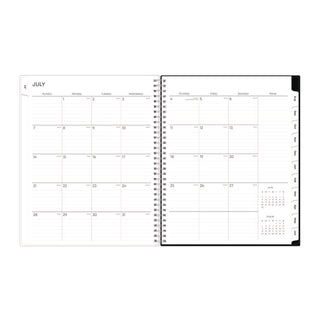 Analeis Create-Your-Own Cover Weekly/Monthly Planner, Floral, 11 x 8.5, White/Black/Coral, 12-Month (July to June): 2023-2024