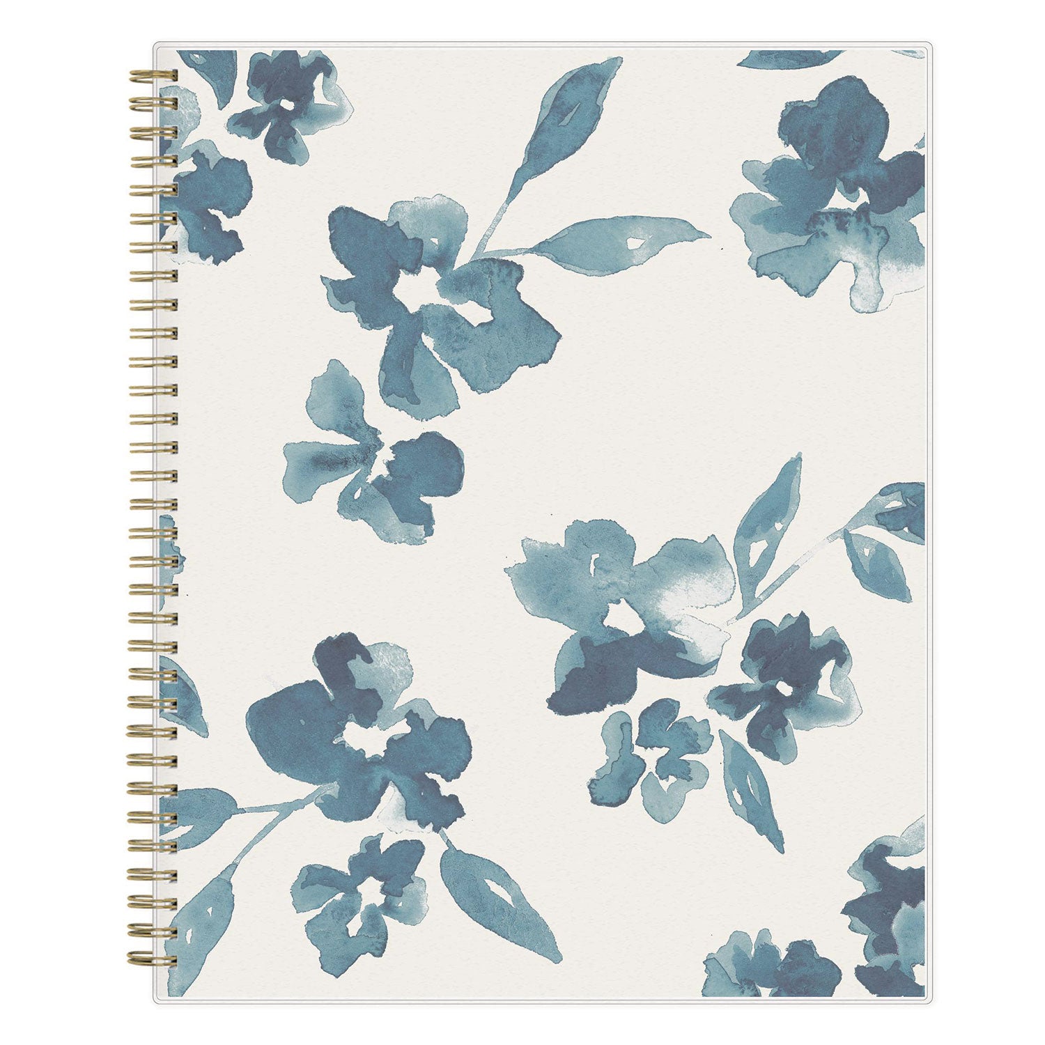 Bakah Blue Academic Year Weekly/Monthly Planner, Floral Artwork, 11 x 8.5, Blue/White Cover, 12-Month (July-June): 2023-2024