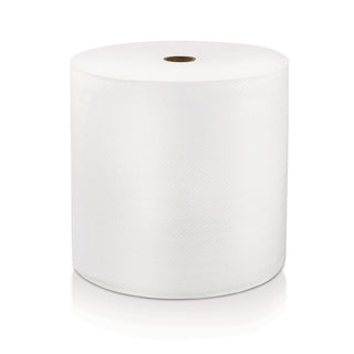 LoCor Hardwound Roll Towels - 1 Ply - 8" x 800 ft - White - Virgin Fiber - Hygienic, Embossed, Strong, Absorbent - For Washroom - 6 / Carton